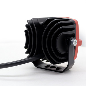 Faro Cuadrado para Motocicleta, Carcasa Roja, LED de Doble Color, Blanco y Amarillo Intermitente, Iluminación Todoterreno - Product Image 3