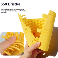 OEMODM Gobelet Nettoyant pour Pattes d'Animaux, avec Poils Souples en TPR, Outil de Lavage et de Bain pour Chiens et Chats, Portable, Amovible, Fonction de Nettoyage Sans Essuyage, Avec Serviette