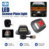 Feux de plaque d'immatriculation à LED rouges et blancs X Design pour Chevrolet Blazer C/K S10 Suburban Tahoe GMC C/K S15 Yukon (2 pièces)