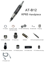 2086 KP65 25000 RPM draagbare elektrische polijstmachine, handstuk voor nagelboor van geborsteld metaal