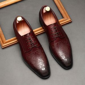 Nouvelles Chaussures de Bureau pour Hommes en Cuir Patchwork avec Dentelle, Printemps/Été, Grande Taille 38-44, Antidérapantes, Respirantes et Légères - Product Image 6