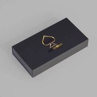 Boîte de rangement portable de luxe avec logo personnalisé imprimé et gaufré pour cosmétiques, extensions capillaires, perruques, avec tiroir et ruban cadeau