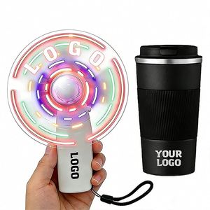 2026 New Product Wholesale Custom Logo Mini Portable Handy Led Message Fan for Business Event Promo Gift - Product Image 1