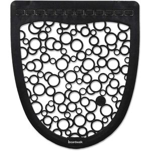 Tapis d'urinoir sur pied Boardwalk UMBW 2.0 en caoutchouc noir/blanc 17 1/2 x 20 avec fonction capteur portable en plastique pour salle de bain, 6 par carton - Product Image 2