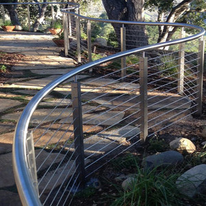 Sistema de Barandilla de Cable de Alta Gama, Barandilla de Cable de Acero <span class=keywords><strong>Prefabricada</strong></span> para Terraza y Escaleras Exteriores - Product Image 5