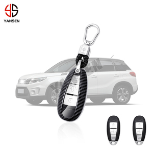 Funda de llave de fibra de carbono ABS para Suzuki, carcasa de llave para Suzuki Swift Grand Vitara SX4 Kizashi Ignis <span class=keywords><strong>Baleno</strong></span> Ertiga Ciaz s-<span class=keywords><strong>cross</strong></span> - Product Image 1
