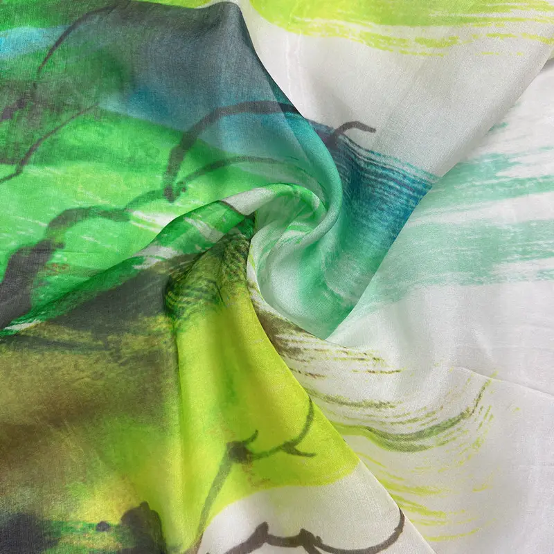 Custom-made Factory Wholesale Lightweight Silk Chiffon 100% Pure Printing Fabric