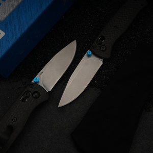 Venta al por mayor de fábrica, BUGOUT 533-3, mango de fibra de carbono, hoja S30V personalizada OEM con punta caída para camping, tácticas, defensa personal, bolsillo - Product Image 2