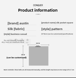 <span class=keywords><strong>Mouchoir</strong></span> carré en soie véritable imprimé style britannique pour homme, 30x30cm, avec boîte cadeau, idéal pour mariage, costumes d'affaires et poches de chemise - Product Image 5