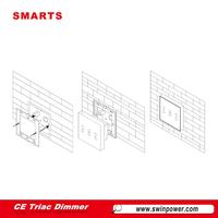 Variateur d'extérieur mural, pour éclairage Led, gradateur, contrôle de la luminosité, Standard EU
