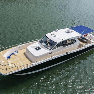Yacht in Vetroresina da 48,8 Piedi, Cabin Cruiser per 12 Persone, 38 Nodi, Triplo Motore Fuoribordo da 300HP, <span class=keywords><strong>Barca</strong></span> di Lusso per Pesca Sportiva - Product Image 3