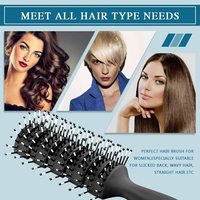 Brosse à cheveux noire personnalisable avec logo, séchage rapide et démêlage sans douleur pour le coiffage au sèche-cheveux