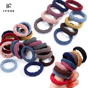 IFOND OEM, Juego <span class=keywords><strong>de</strong></span> 48 Coleteros <span class=keywords><strong>de</strong></span> Poliéster con Textura Ondulada <span class=keywords><strong>de</strong></span> 4cm, con Logotipo Personalizado, Empaque Personalizado, Anillos Elásticos para el Cabello, Suministro <span class=keywords><strong>de</strong></span> Fábrica - Product Image 1