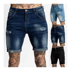 Wholesale Custom Breathable Streetwear Woven <b>Stretch</b> <b>Denim</b> Jean Shorts Men Casual Straight Zipper Summer 100% Export Quality - Product Image 6