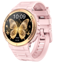 Reloj Inteligente K73 Redondo AMOLED de 340 mAh con Carátulas Personalizables, Aplicación Fitcloudpro, Medición de Temperatura y Presión, Pulsera Inteligente Deportiva