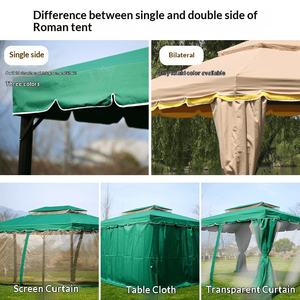 HOUMU Pavillon romain en chaume durable et imperméable, grand espace, auvent en tissu Oxford pour le camping en plein air et les rassemblements <span class=keywords><strong>de</strong></span> groupe - Product Image 4