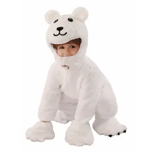 BAIGE 2024 nuovo arrivo Costume da Cosplay di Halloween orso bianco Unisex giochi di ruolo costumi per spettacoli teatrali per bambini