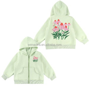 Cardigan <span class=keywords><strong>con</strong></span> logo a sbuffo 3D personalizzato di alta qualità 100% cotone semplice stampa DTG felpa <span class=keywords><strong>con</strong></span> cappuccio per ragazze - Product Image 5