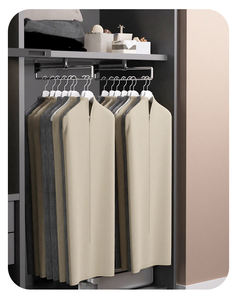 Accesorios de almacenamiento de armario de buena calidad para dormitorio, cocina, colgador cuadrado, montaje superior, Riel de colgador de ropa extraíble - Product Image 4