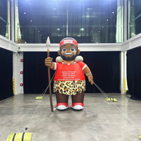 Personnage publicitaire gonflable géant de la tribu africaine, mascotte gonflable de personnes noires, personnages gonflables commerciaux