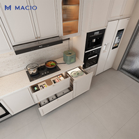 Ensemble de placards de rangement de cuisine suspendus MACIO, design français moderne, sur mesure, prêt à assembler, pour villa