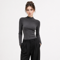 Pull en maille coréen à col roulé pour homme, style coréen, pour collection en gros, fournisseur de tricots pour femmes