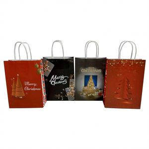 Bolsas de Regalo de Papel Navideñas KUAIMA de 16*8*22cm con Asa para Bolsas de Regalo de Papel para Fiestas, Bolsas de Regalo Navideñas - Product Image 3