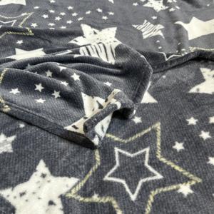 Couverture en flanelle gris foncé, couvre-lit en fourrure douce avec couverture d'animation d'étoile imprimée pour un usage domestique sur un <span class=keywords><strong>canapé</strong></span> ou un <span class=keywords><strong>canapé</strong></span> - Product Image 4
