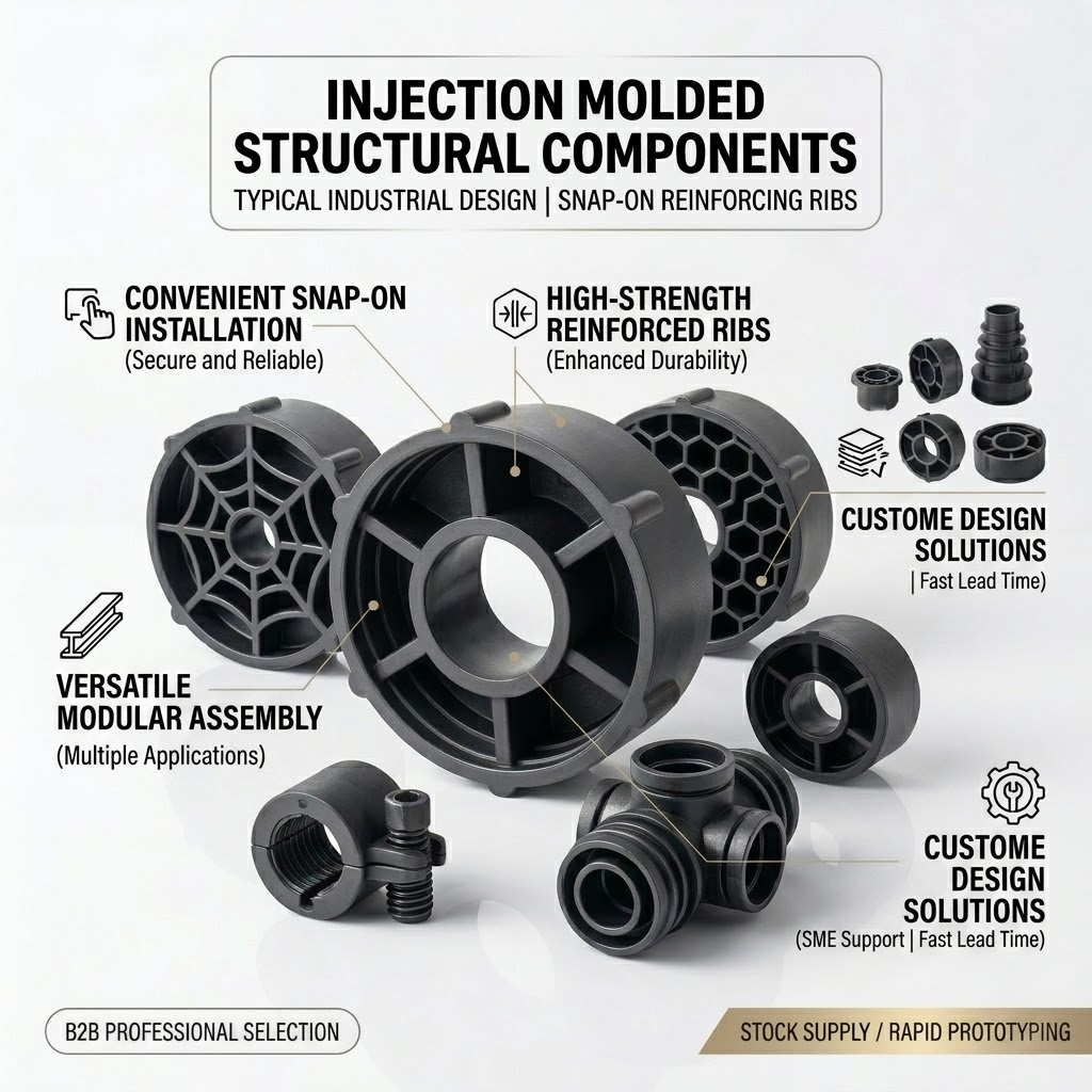 China Custom PP Plastic Extruding & Cutting Injection Molding Spare Parts Manufacturer with OEM Service