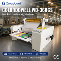 Nouvelle machine à plastifier à chaud informatisée WD-360GS, largeur 340 mm, vitesse 0-3 m/min, chauffage infrarouge, moteur 1950W, 110V