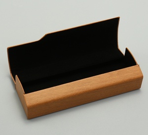 Nhà máy tại chỗ biểu tượng tùy chỉnh bao bì Kính mắt lưu trữ hộp kính cổ điển đơn giản vuông hạt gỗ lật kính đọc sách trường hợp - Product Image 6