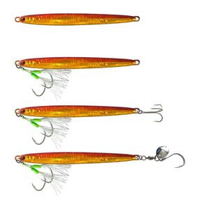Señuelo de jigging con placa de hierro de 40g, 60g, 80g, 100g, 120g con anzuelos luminosos para pesca en el mar, pesca de caballa y pesca embarcada. - Product Image 5