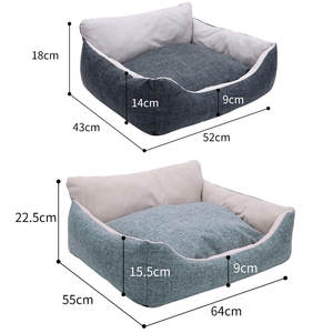 Super Zachte Stof Verwijderbare Cover Bolster Hond Bed Kussen <span class=keywords><strong>Big</strong></span> Size Pet Bed - Product Image 3