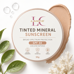 Crème <span class=keywords><strong>solaire</strong></span> minérale teintée SPF30 PA+++ Vegan Bio 50ml Protection <span class=keywords><strong>solaire</strong></span> visage pour le <span class=keywords><strong>surf</strong></span> et la natation - Product Image 1