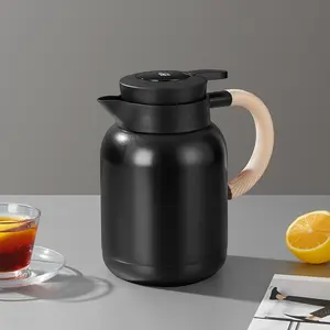 Cocina y mesa Hogar personalizado 2.0L Acero inoxidable Café Tetera Jarra Frasco al vacío Hervidor de agua aislado