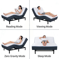 Matelas intelligent en mousse à mémoire de forme respirante de haute qualité avec housse amovible hypoallergénique et sommier élévateur intelligent intégré pour