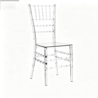 Chaise Chiavari en résine acrylique transparente empilable pour mariage, banquet, fête et événements – Vente en gros