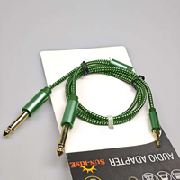 Cable de Audio de 3.5mm a Doble 6.35mm, Divisor 1 a 2 para Teléfono, Mezclador, Cable de Conexión para Laptop