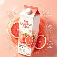 Fabrieksmerk Fruitdrank Verfrissende Gebalanceerde Zoetzuur Citrus 1L Rode Grapefruitsap