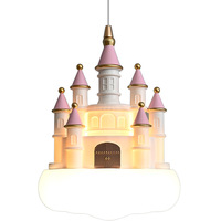 Moderne Lampe LED Fille Enfants Chambre Chevet Veilleuse Dessin Animé Château Plafonnier pour Chambre d'Enfants