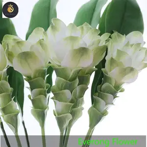 EV-J563 3D Printing Tropical Tulip Flower Artificial Lotus Flowers White Artificial Curcuma Alismatifolia Flowers