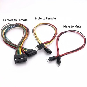 5 Peças de Fios Terminais de Conexão Eletrônica de Dupla Fileira 2.54mm com Isolamento de Borracha 2*2/3/4/5/6/7/8/10P, 25cm, para Máquinas - Product Image 4