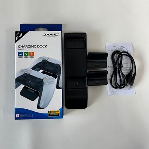 Cargador rápido dual para PS5 Soporte de controlador inalámbrico para <span class=keywords><strong>Sony</strong></span> <span class=keywords><strong>PlayStation</strong></span> <span class=keywords><strong>5</strong></span> Gamepad <span class=keywords><strong>DualSense</strong></span> controlador Base de carga - Product Image 3