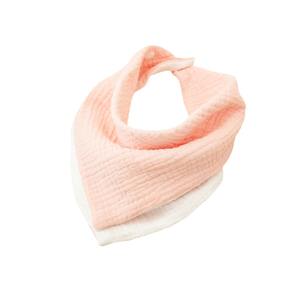 Dört katmanlı pamuk gazlı bez çok fonksiyonlu bebek üçgen havlu önlükler kare baskılı renk engelleme tasarım düğmesi sınıf düşüş - Product Image 5