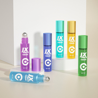 Bouteilles en verre pour testeur de parfum, revêtement coloré, 5 ml, 8 ml, 10 ml, 15 ml, 5 pièces