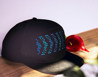 Gorras con Pantalla LED Desplazable, Gorras con Mensajes, Gorra de Béisbol con Logotipo Brillante y Luz LED