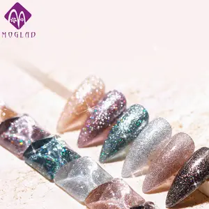 New Arrival KASI 15ml 18 Colors Super Shining Color Gel Glitter Color Uv Gel Nail Gel Polish