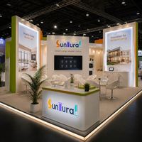 Murs d'affichage portables personnalisés pour salons professionnels avec éclairage LED et affiches rétroéclairées
