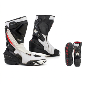 2023 Top Selling Plus Size Custom Leather Windproof Printed Motorcycle <b>Boots</b> Sports Style Racing Shoes Waterproof Breathable - Product Image 1