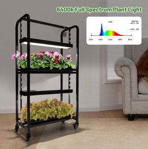 Sistema de Cultivo Inteligente Multifuncional para Jardín con Ruedas Móviles, Altura Ajustable, Luz LED y Estante para Cultivo - Product Image 3